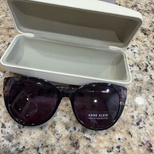 Anne Klein Black and Purple Sunglasses